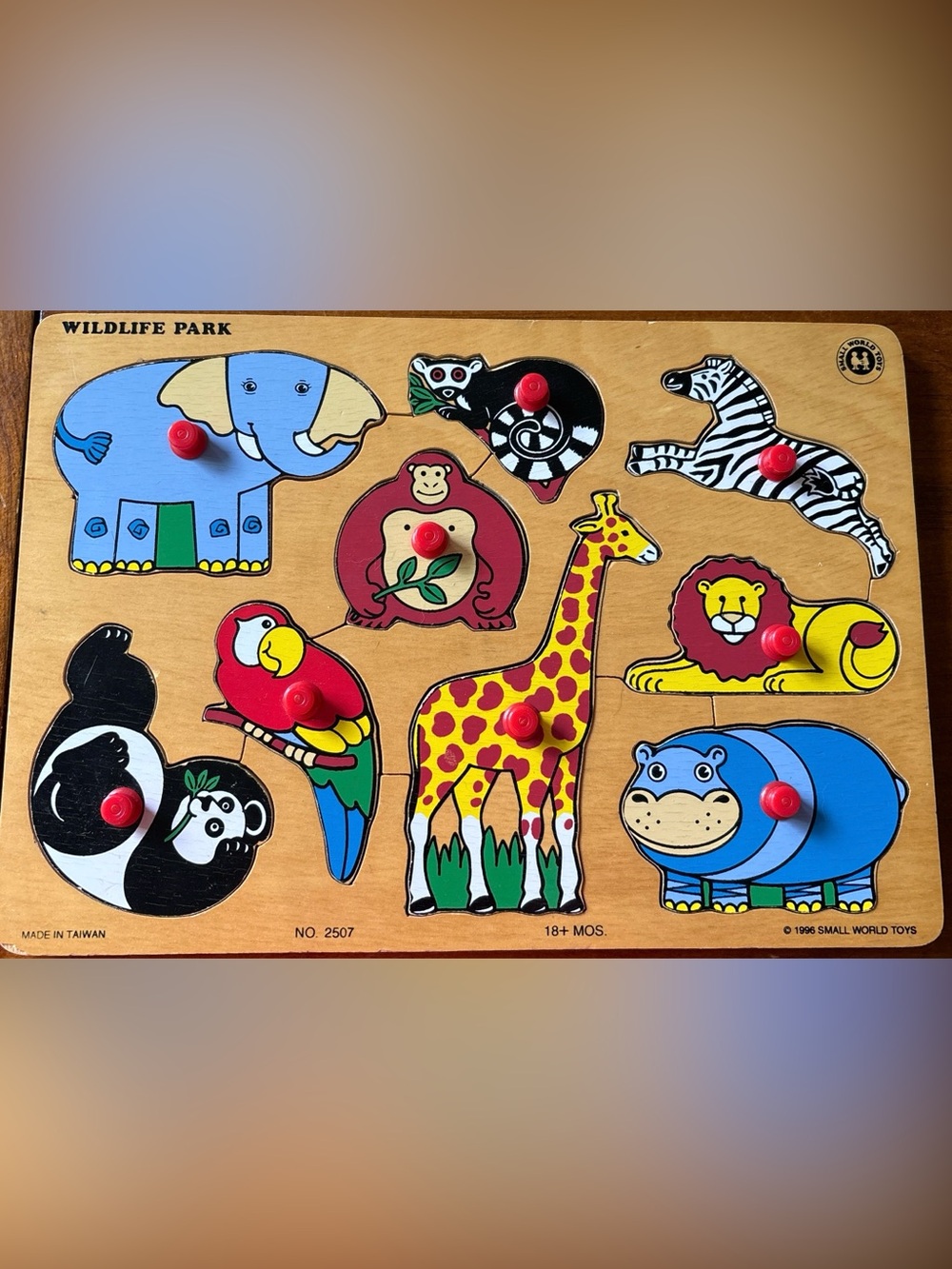 Small World Toys Wildlife Park Wooden Animal Puzzle - Multicolor